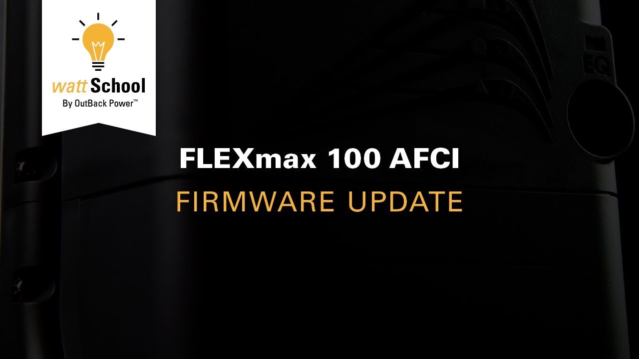 FLEXmax 100 AFCI: Firmware Update