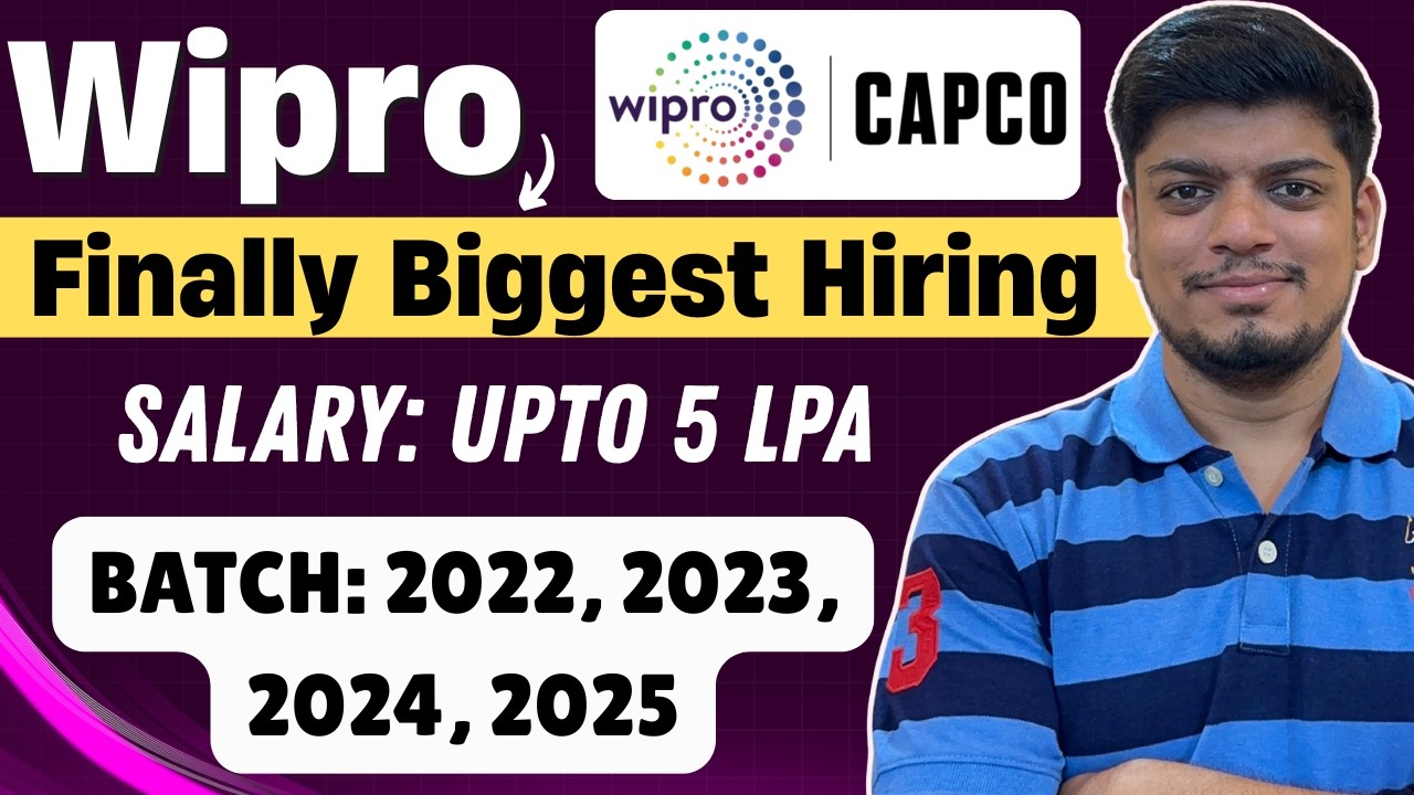 🔥Крупнейший набор сотрудников начального уровня в Wipro | Зарплата до 5 лакх рупий в год | Набор ...