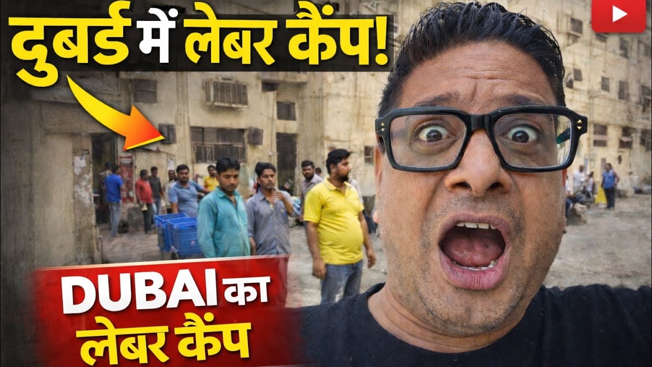Dubai me labour cump and Market,  har taraf sirf labour cump और सुपर मार्केट, #travel #vlog 