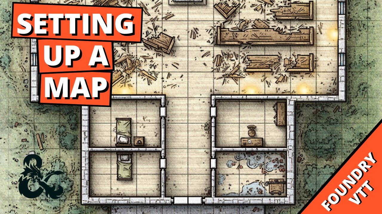 How to upload maps, add walls, lighting and ambient sounds in Foundry VTT