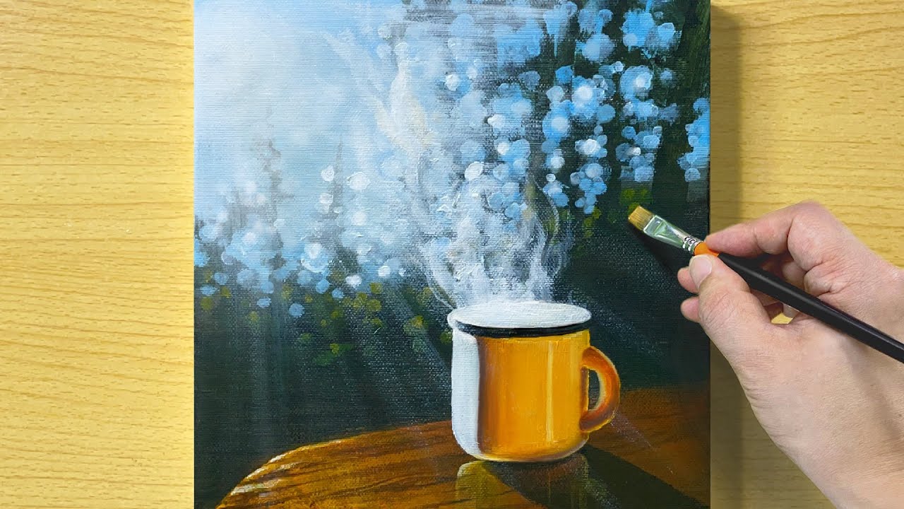 Do you want some Coffee? / Acrylic Painting / STEP by STEP 