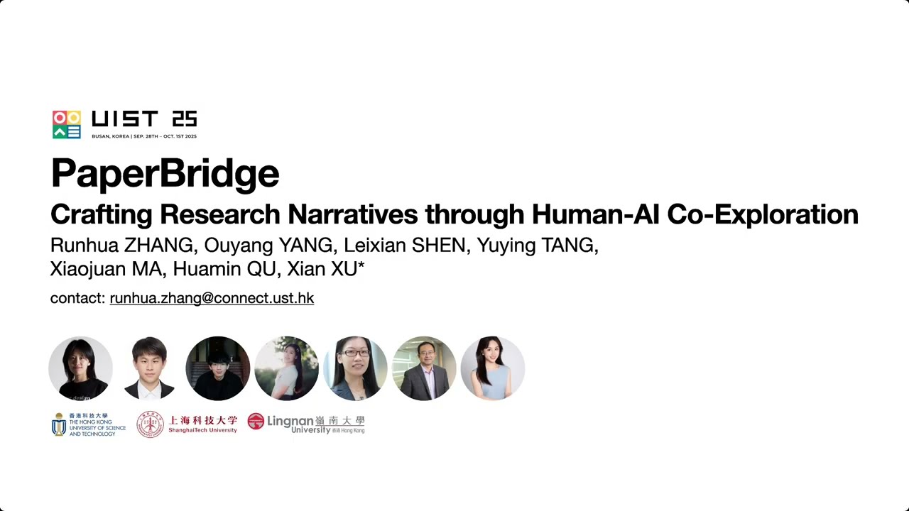 UIST'25 Paper Demo Video - PaperBridge - Human-AI collaboration Tool for Academic Storytelling