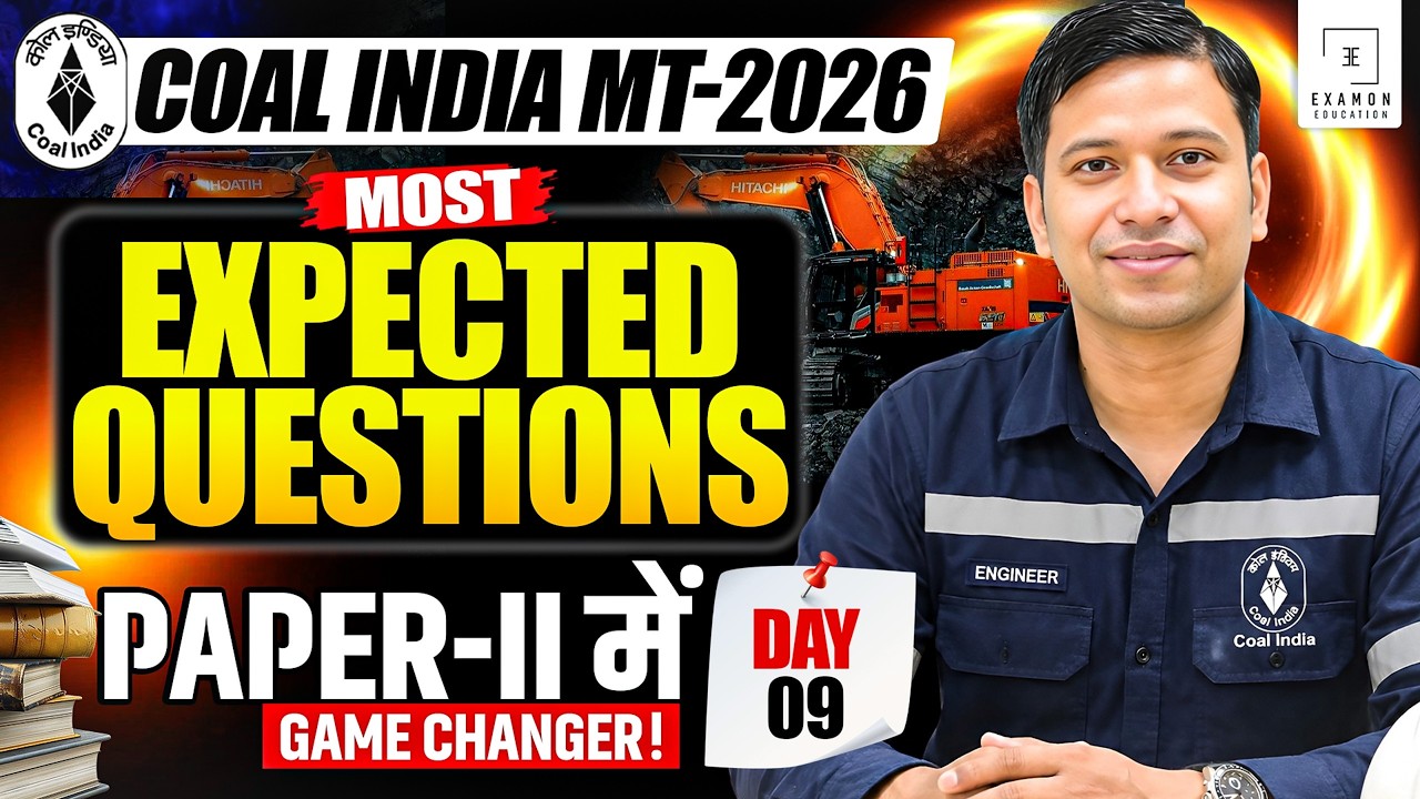 Coal India Limited 2026 Management Trainee | Most Expected Questions Mechanical Engineering | Part 9