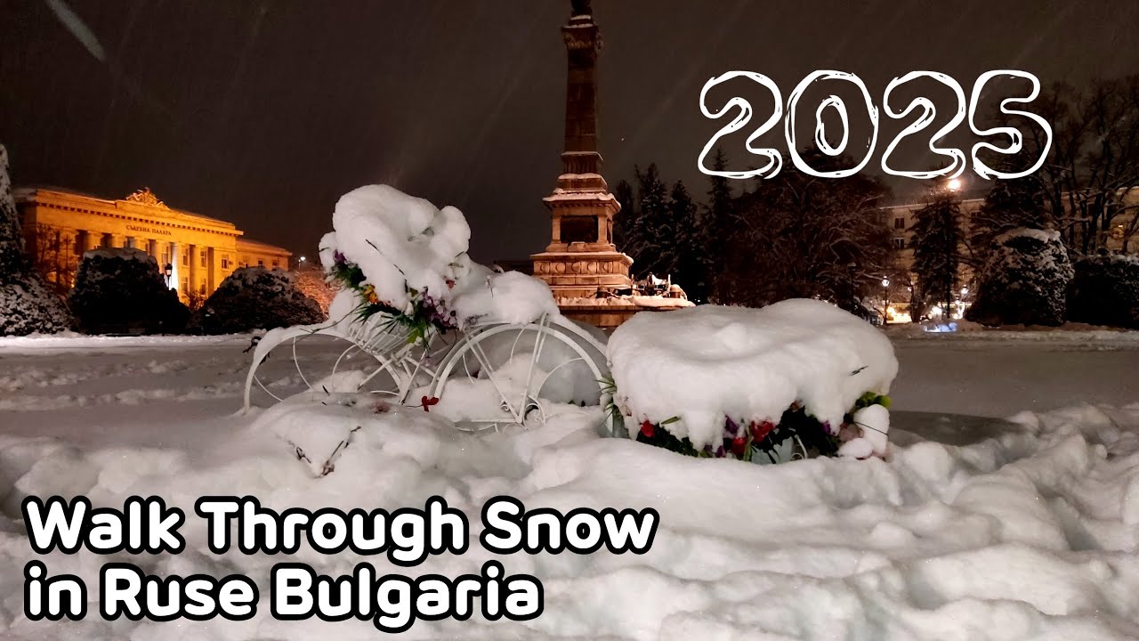 Snow in Ruse Bulgaria 2025