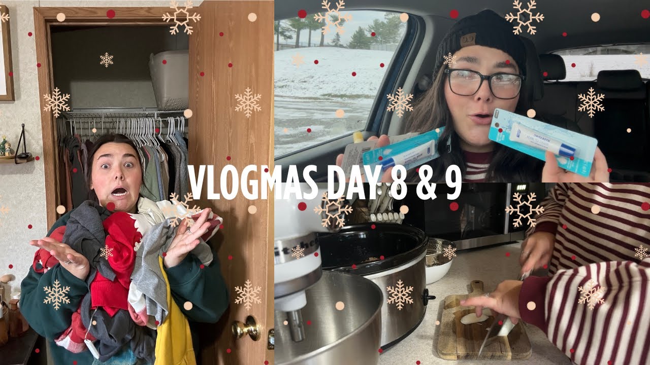 sweatshirt clean out, cozy crockpot meal, FAVORITE lip mask | VLOGMAS DAY 8 & 9