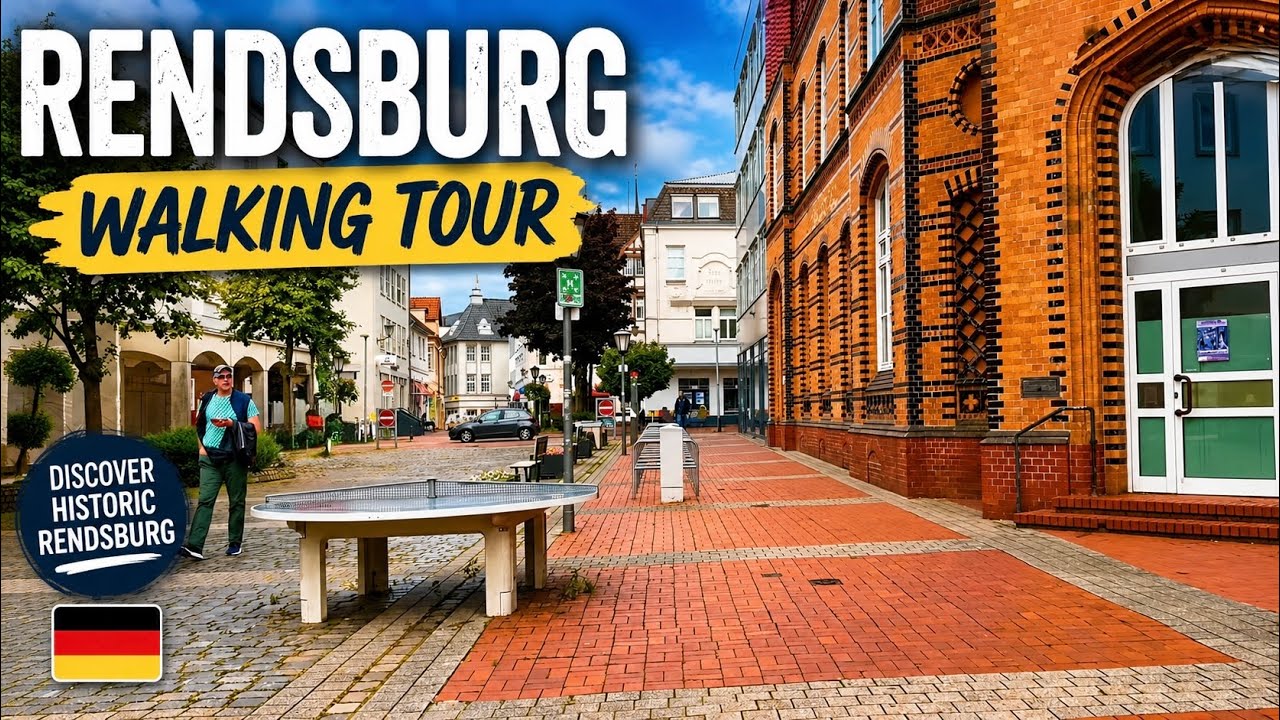 RENDSBURG-Germany 🇩🇪A Self-Guided city walking Tour |4k|