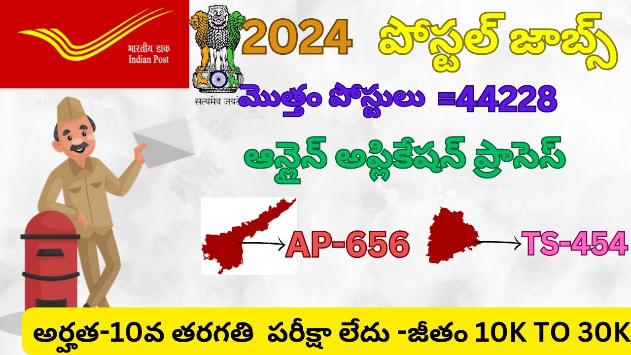 India Postal Jobs Online Application Process In Telugu 2024 | Ap Postal Jobs 2024 | Ts Postal Jobs