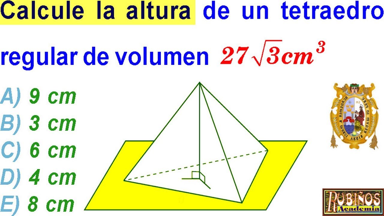 Examen Admisión Universidad Geometría del Espacio SAN MARCOS Poliedros Solucionario UNMSM
