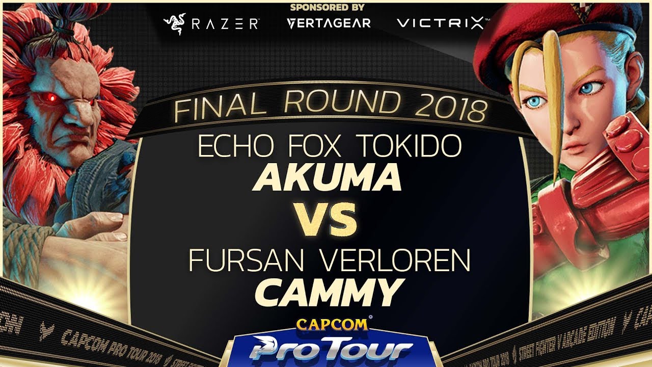 Echo Fox Tokido (Akuma) vs. Fursan Verloren (Cammy) - Top 8  - Final Round 2018 - SFV - CPT 2018