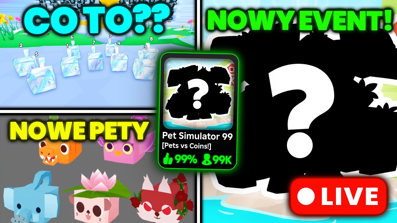 🔴 CZEKAMY NA Pets vs Coins w PET SIMULATOR 99! | LIVE