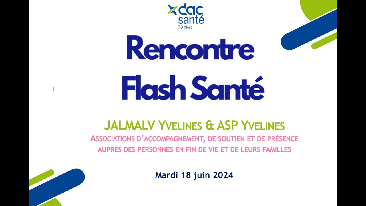 Rencontres Flash Santé n°9 | Associations JALMAV Yvelines et ASP Yvelines