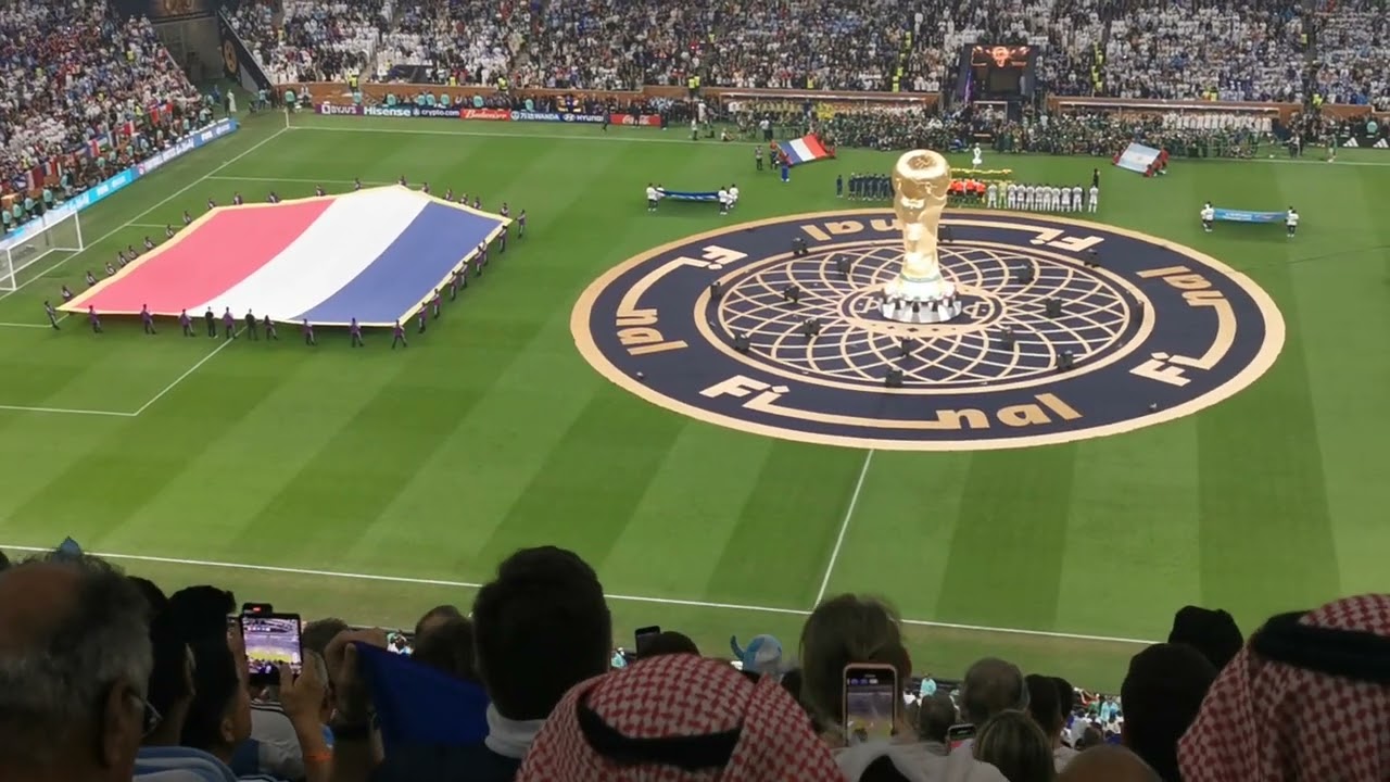 National anthems of Argentina & France at final of World Cup Qatar 2022. Lusail Stadium 18.12.2022