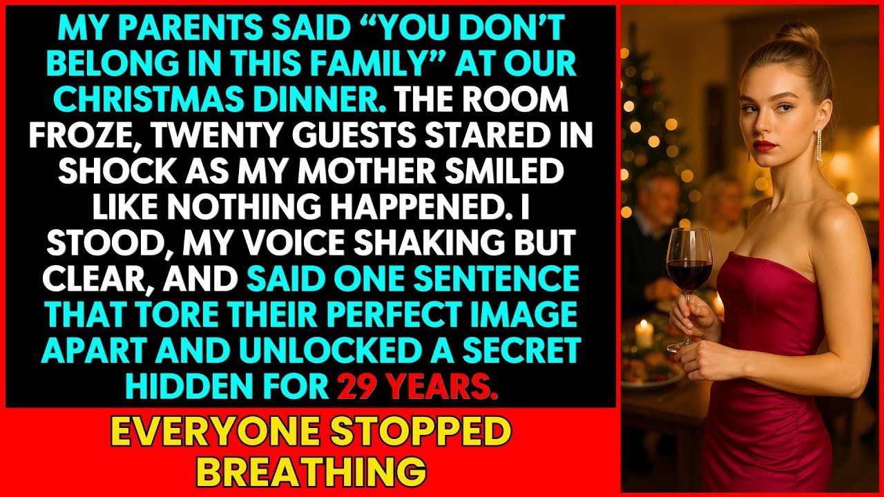 My Parents Said “You Don’t Belong in This Family” at Christmas Dinner — So I Said One Thing That...