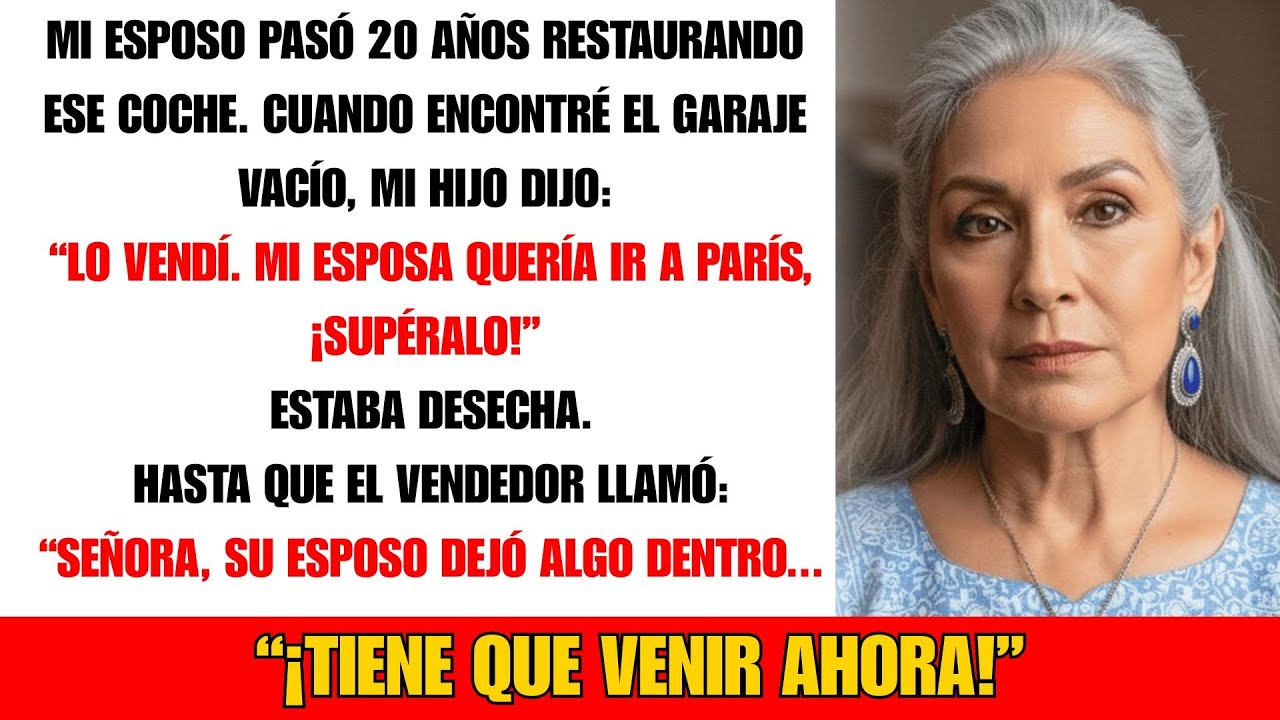 Mi hijo vendió el coche clásico de mi difunto esposo para llevar a su esposa a París.