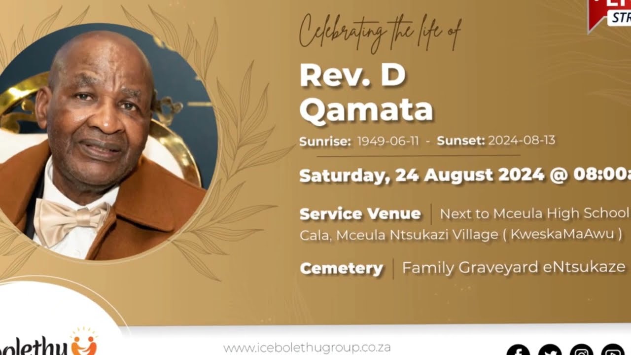 IN LOVING MEMORY OF : REV. D. QAMATA