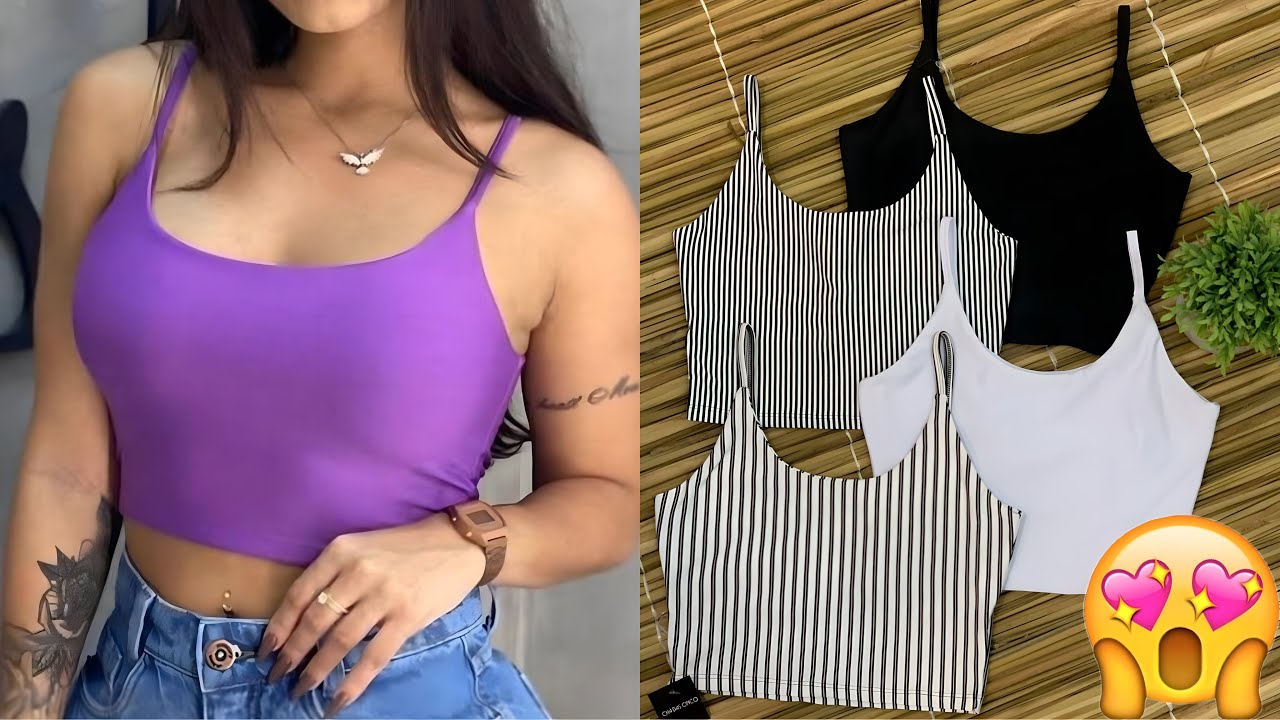 DEPOIS QUE APRENDI NUNCA MAIS COMPREI !! Como fazer top cropped com cara de loja