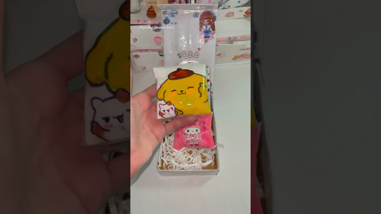 Pack with me✨🎀 kawaii Sanrio paper squishy: #shorts #diycrafts #sanrio #kawaii #papercraft #squishy