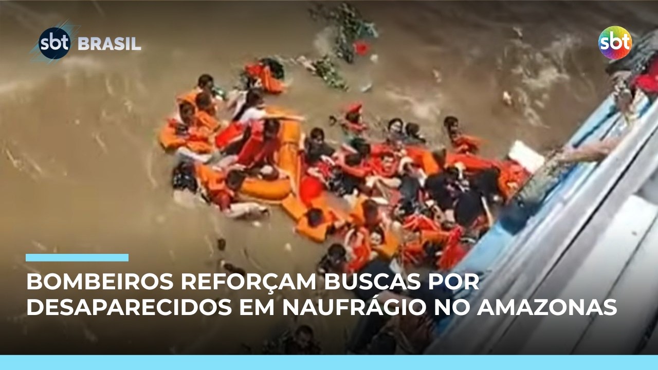 Cinco pessoas seguem desaparecidas após naufrágio em Manaus (AM); buscas são reforçadas | #SBTBrasil