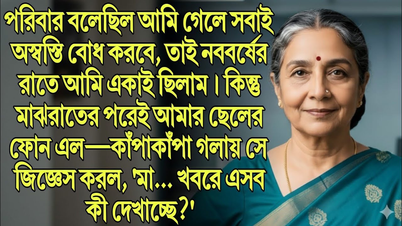 পরিবার রাজি ছিলো না, তাই নববর্ষের রাতটা একাই কাটালাম। কিন্তু মাঝরাত পেরোতেই ছেলের ফোন...