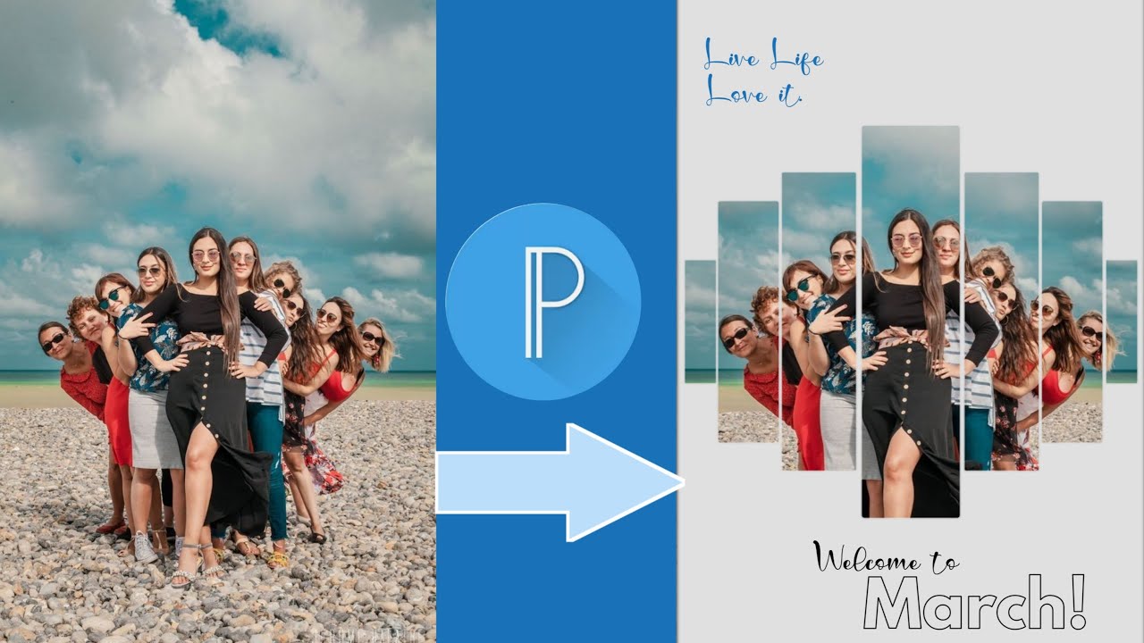 How to mask  Picture into shapes flyer design on phone PixelLab editing