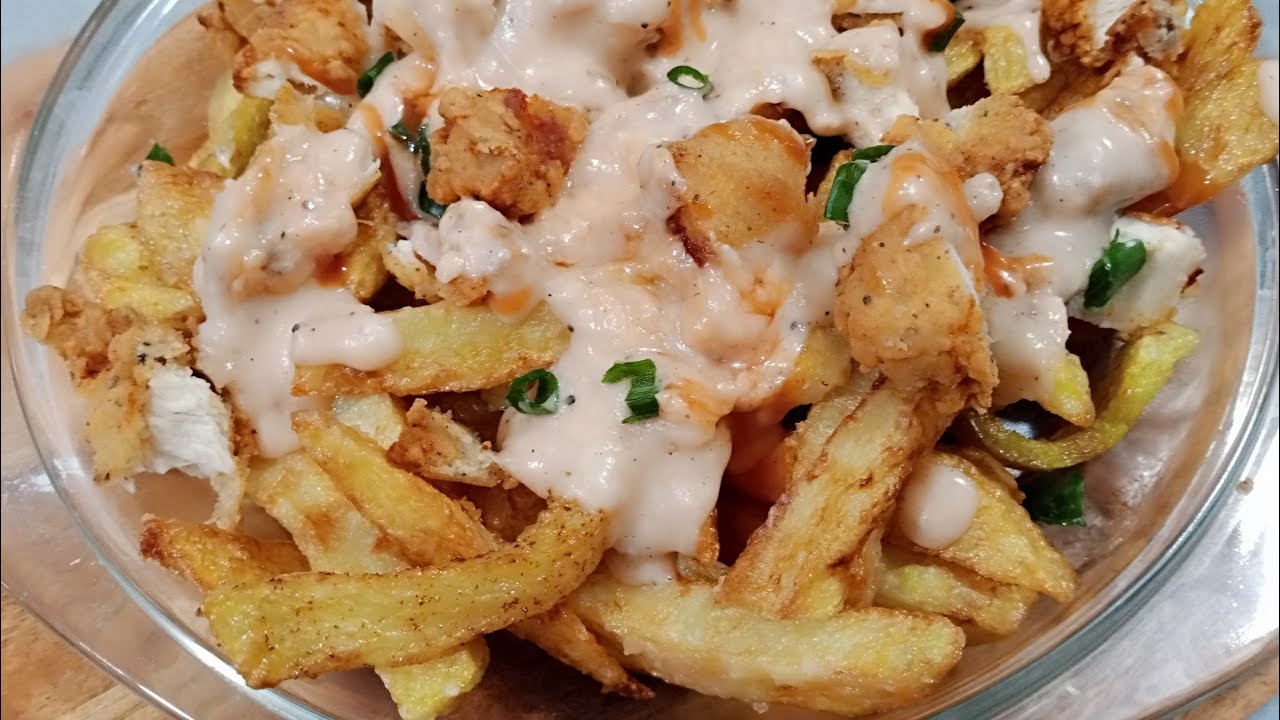 Loaded Fries Recipe | Chicken Loaded Fries with white sauce