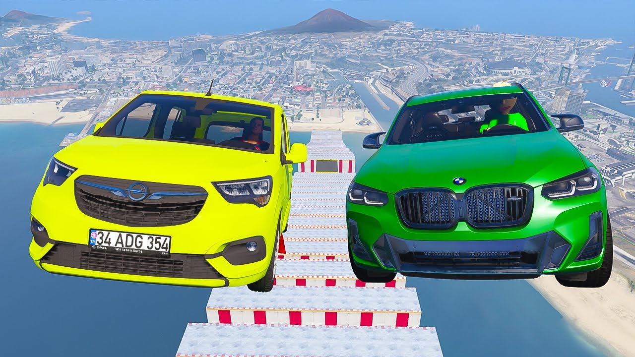 Süper Alman Arabalar Buzlu İniş Parkurunda - GTA 5 MODS