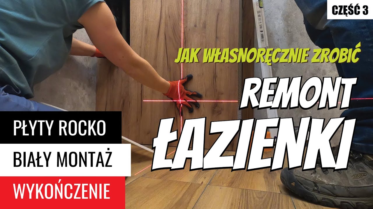 Remont łazienki po godzinach (cz. 3) - płyty Rocko, biały montaż, wykończenia