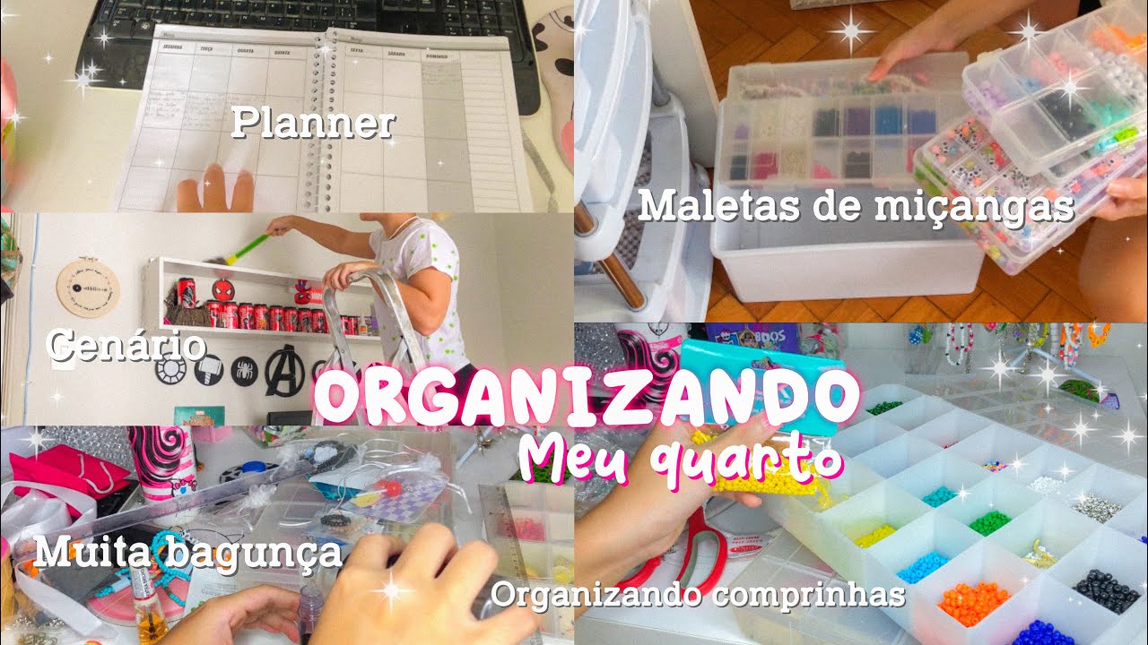 Organizando meu quarto✨materiais da loja, miçangas, cenário, expositores e +