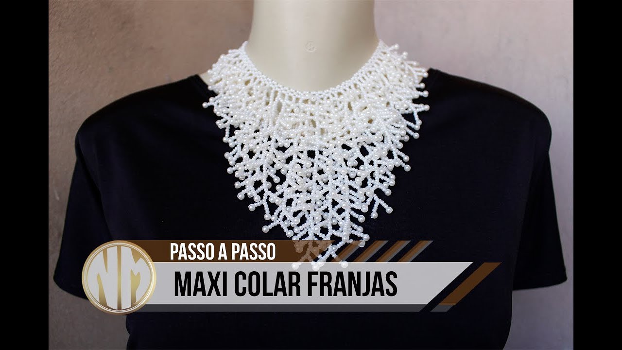 Maxi Colar Franjas - passo a passo