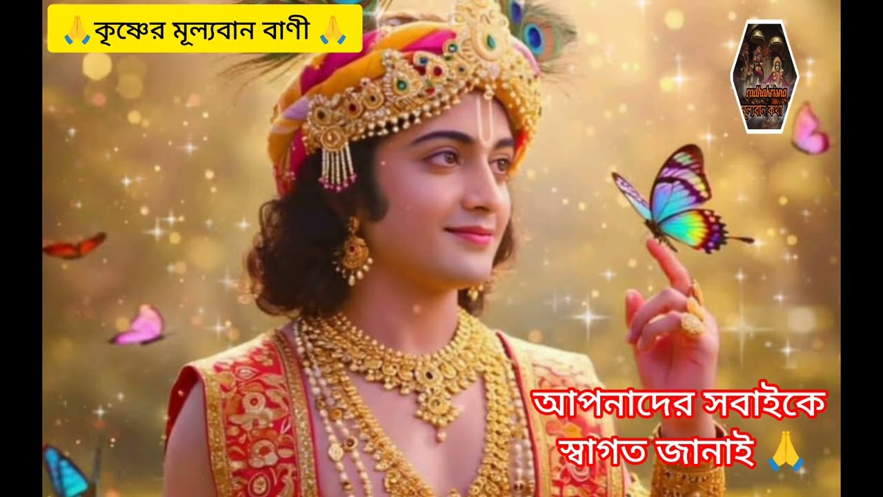 সুখ কিভাবে পাবেন 🙏 শ্রীকৃষ্ণের মূল্যবান বাণী 🙏#radha #radheradhe #krishna #motivation #radhakrishna 
