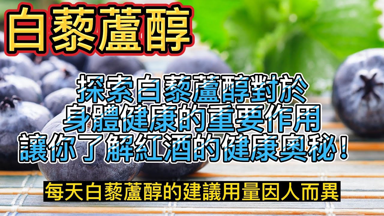 紅酒的神奇成分，白藜蘆醇的秘密！ 探索白藜蘆醇對於身體健康的重要作用，讓你了解紅酒的健康奧秘！