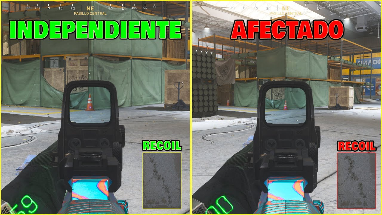 Campo visual de la mira INDEPENDIENTE vs AFECTADO en Warzone!