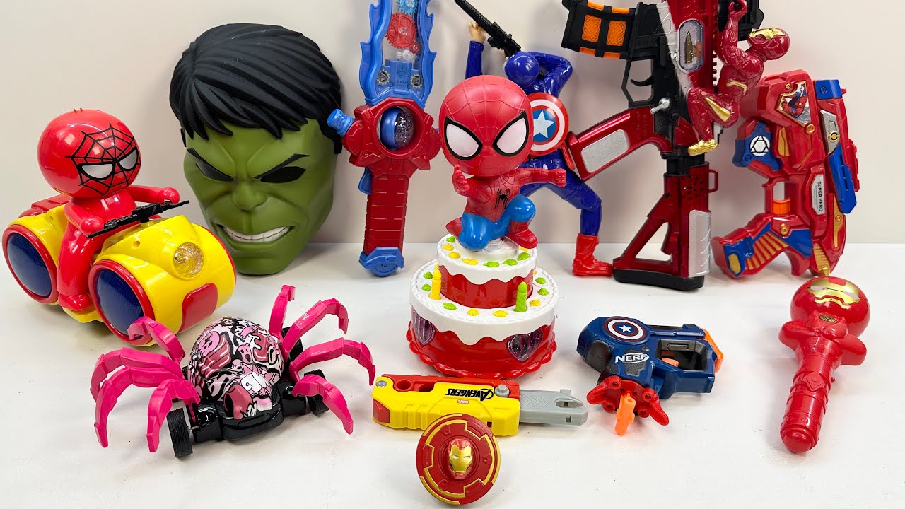 19 minute exciting Spider Man series toy unboxing,Marvel hero characters,popular action figures.