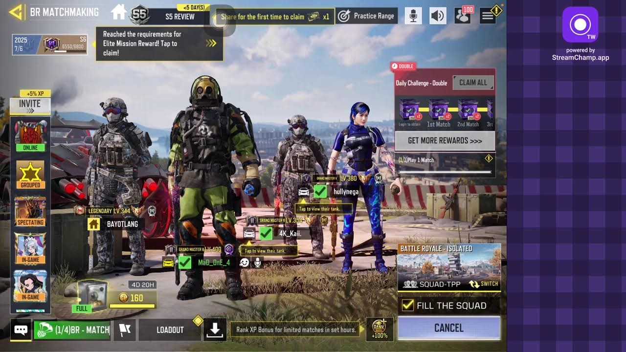 Broadcast powered by StreamChamp