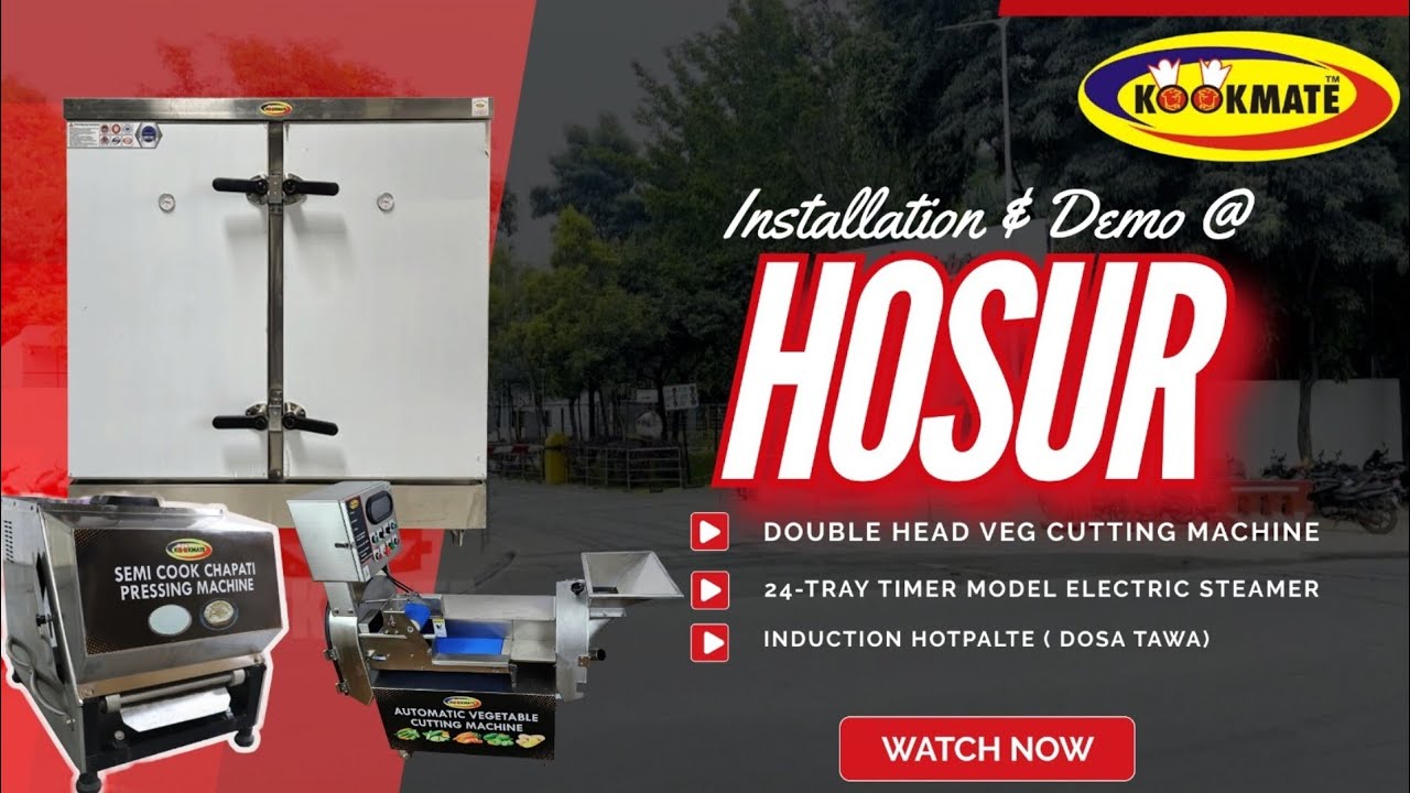 Installation & Demo @ Hosur | Commercial Veg Cutting, Electric Steamer & Induction Dosa Tawa #hosur