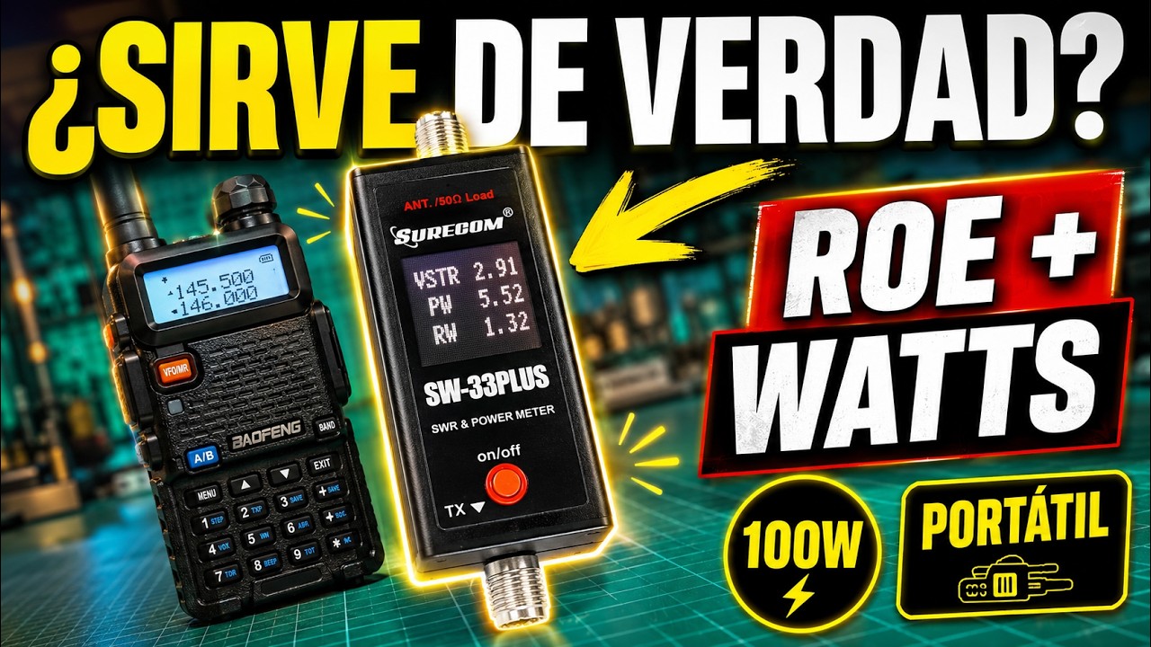 🔧 SURECOM SW-33PLUS | MEDIDOR de POTENCIA y ROE DIGITAL para VHF/UHF ✅