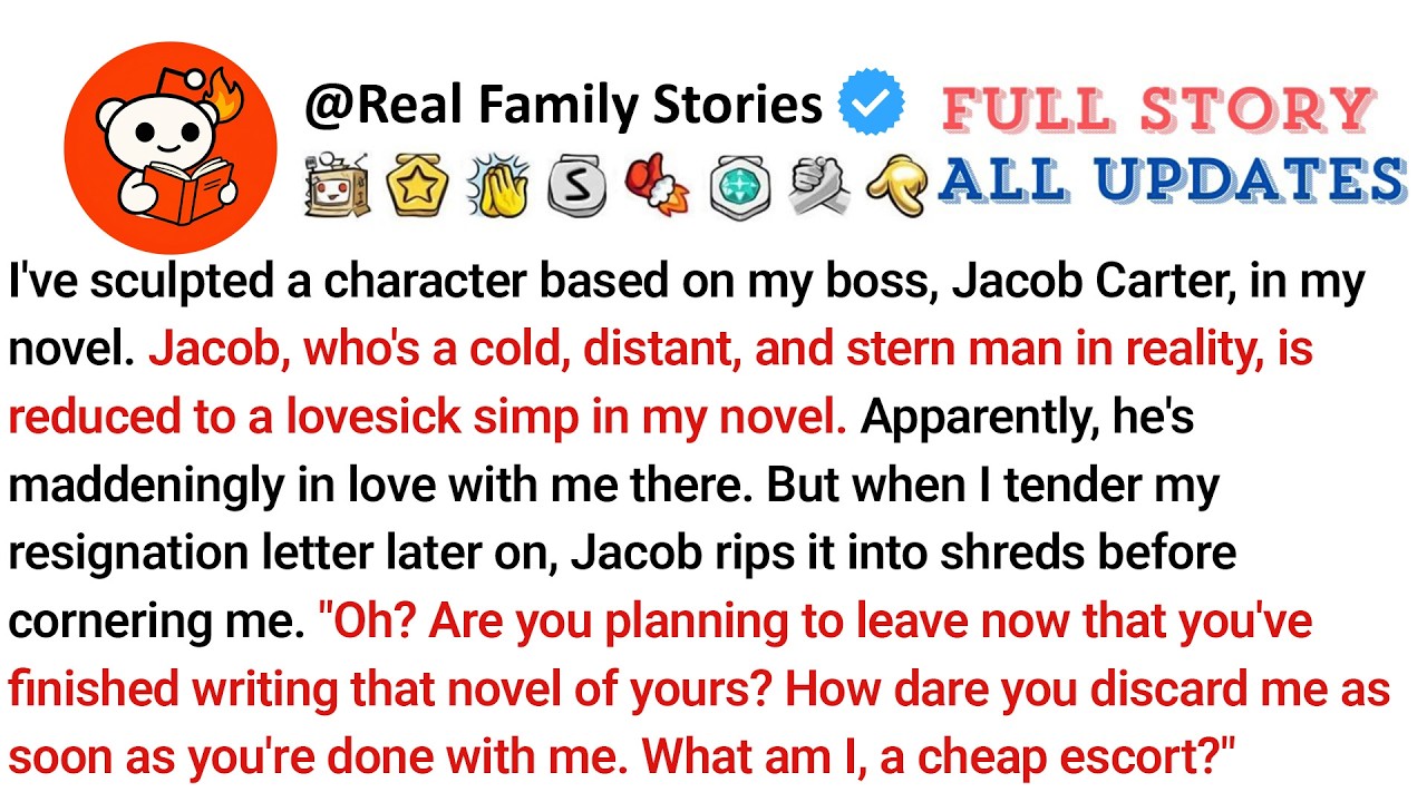 I've sculpted a character based on my boss, Jacob Carter, in my novel. Jacob, who's a cold, distant,