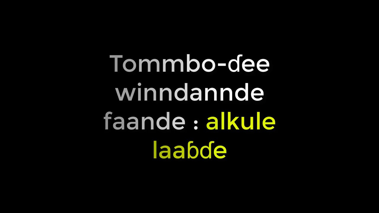 Binndol Pulaar - WINNDANNDE 1