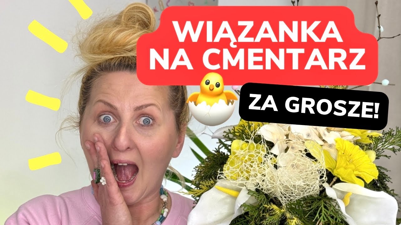 WIĄZANKA NA CMENTARZ - WIELKANOC 🌿 PIĘKNA I TANIA! JAK ZROBIĆ STROIK NA WIOSNĘ BEZKOSZTOWO?