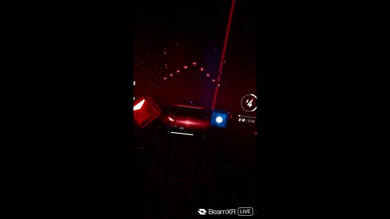 Playing Beat Saber