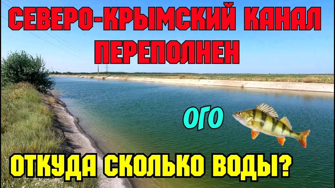ПЕРЕПОЛНЕННЫЙ СЕВЕРО-КРЫМСКИЙ канал.Я УДИВЛЕН откуда столько воды.МОЩНЫЕ потоки реки БИЮК-КАРАСУ