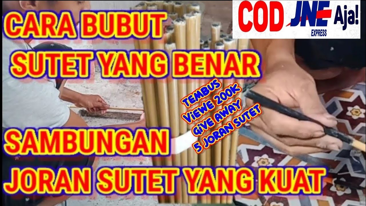 CARA BUBUT SUTET YANG BENAR | SAMBUNGAN JORAN SUTET YANG KUAT