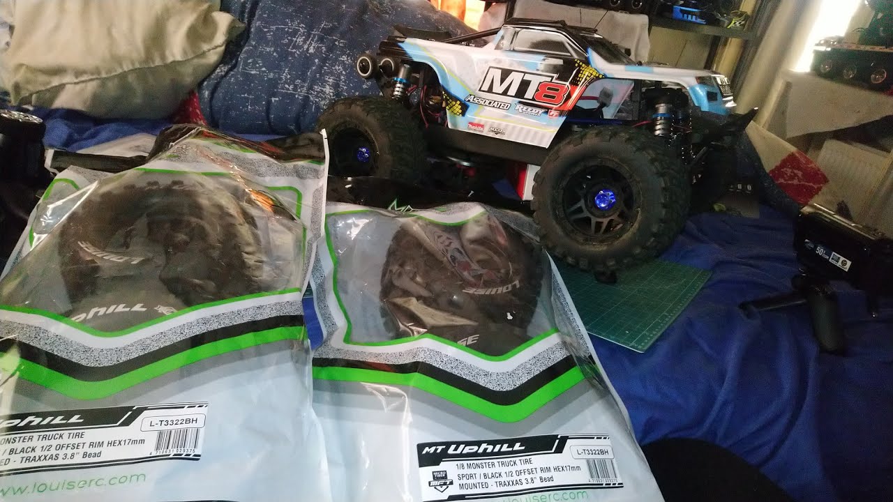 Associated MT8 & Louise RC MT Uphill Wheels & Tyres                 3.8in
