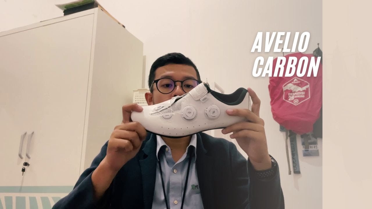 #129 Unboxing & Sedikit Review Sepatu Cleat Roadbike: Avelio Carbon Wite