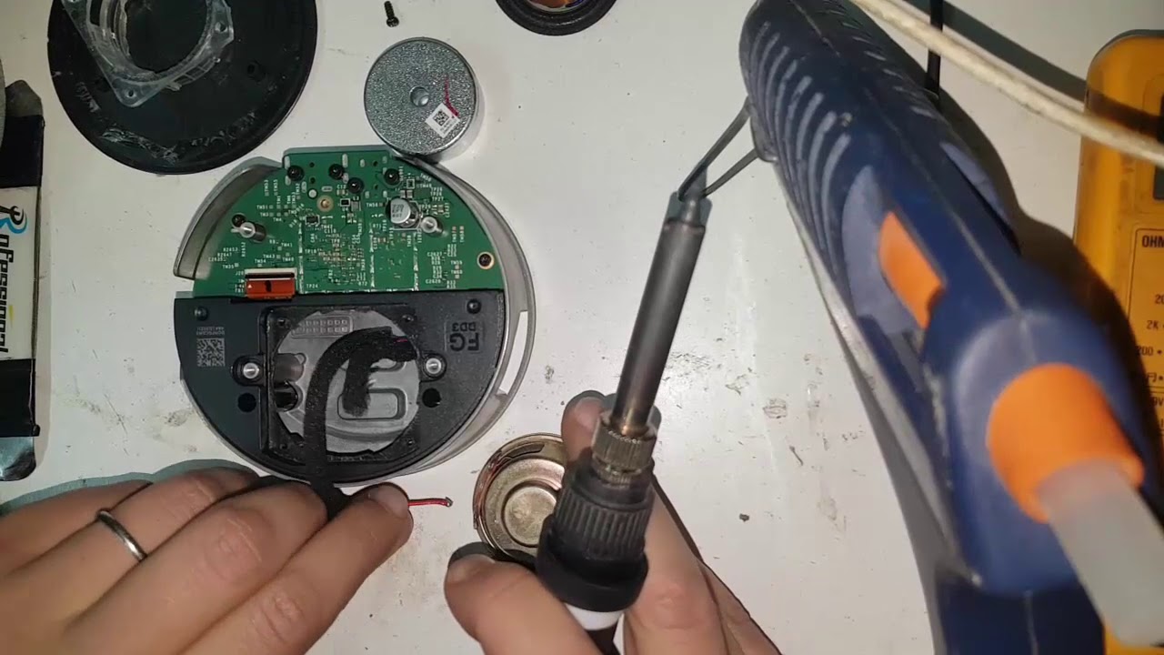 amazon alexa echo dot 3rd generation Disassembly reparation  تبديل مكبر الصوت اليكسا