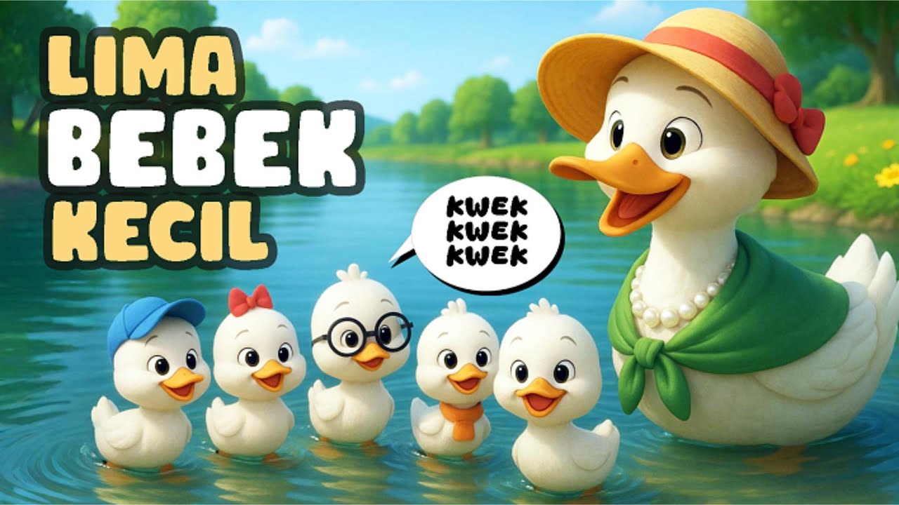 Lima Bebek Kecil Pergi Main 🦆 | Berenang dan Berpetualang | Animasi 3D Lucu & Edukatif