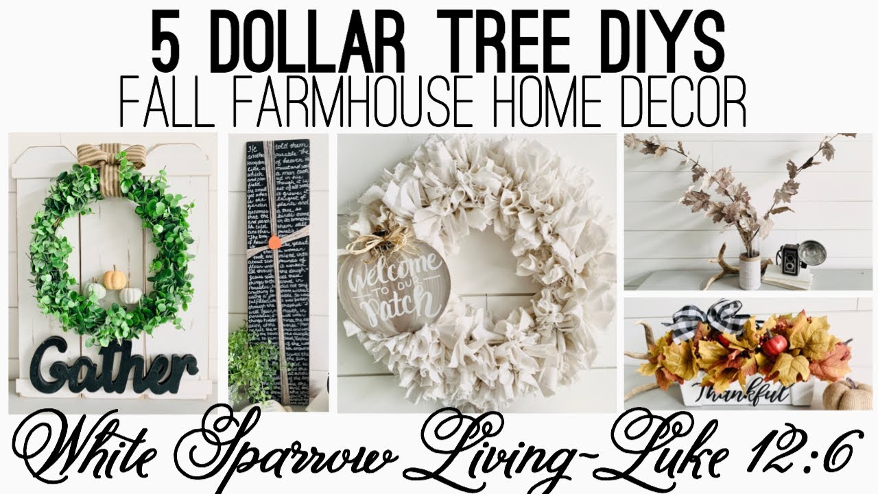 5 HIGH END DOLLAR TREE DIYS FOR FALL FARMHOUSE HOME DECOR