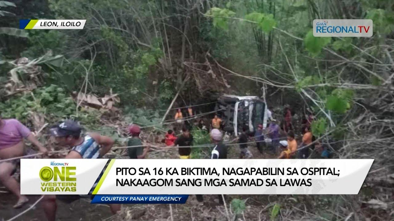 One Western Visayas: Van nga may sakay nga 16 ka persona, nahulog sa pil-as sa Leon, Iloilo