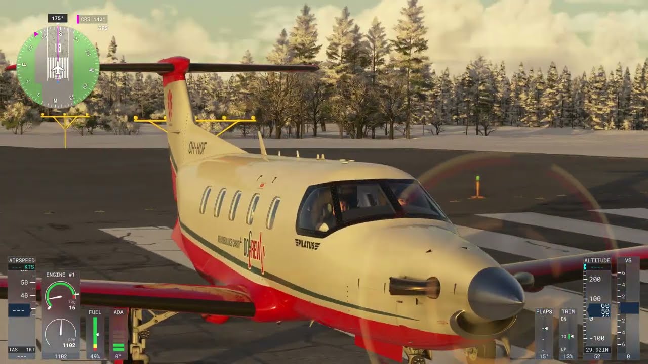 MSFS24 Virtual Flight Kemi - Oulu (Finland), Pilatus PC-12NGX, Pilot Peku.