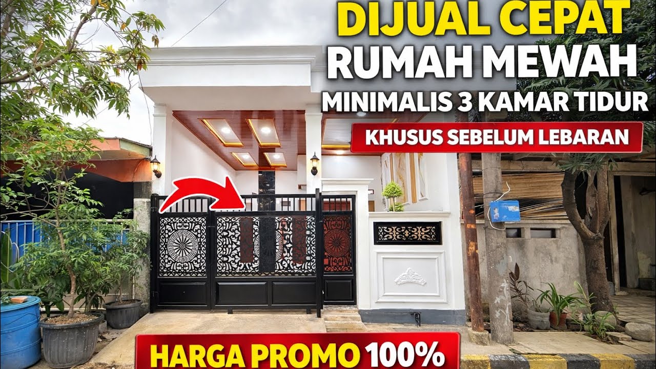DIJUAL CEPAT! Rumah Mewah Minimalis 3 Kamar Tidur Harga Promo Sebelum Lebaran | Dijamin Tidak Banjir